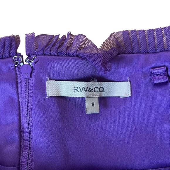 Purple RW&Co. Strapless Dress Size 8 - Picture 7 of 11